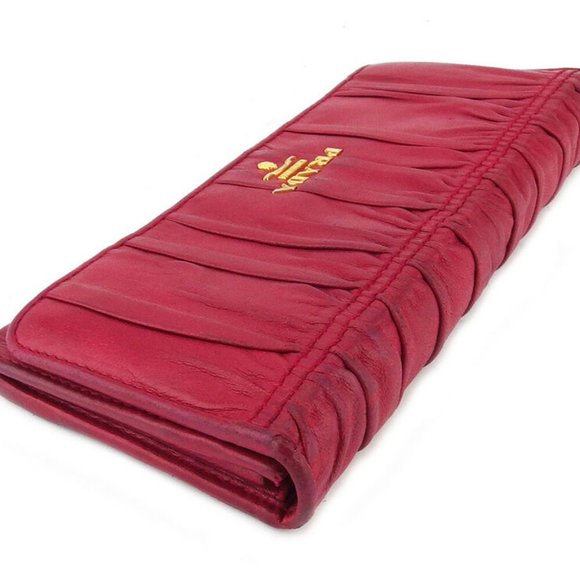 Authntic PRADA wallet gather pink leather - Picture 4 of 8